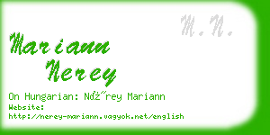 mariann nerey business card